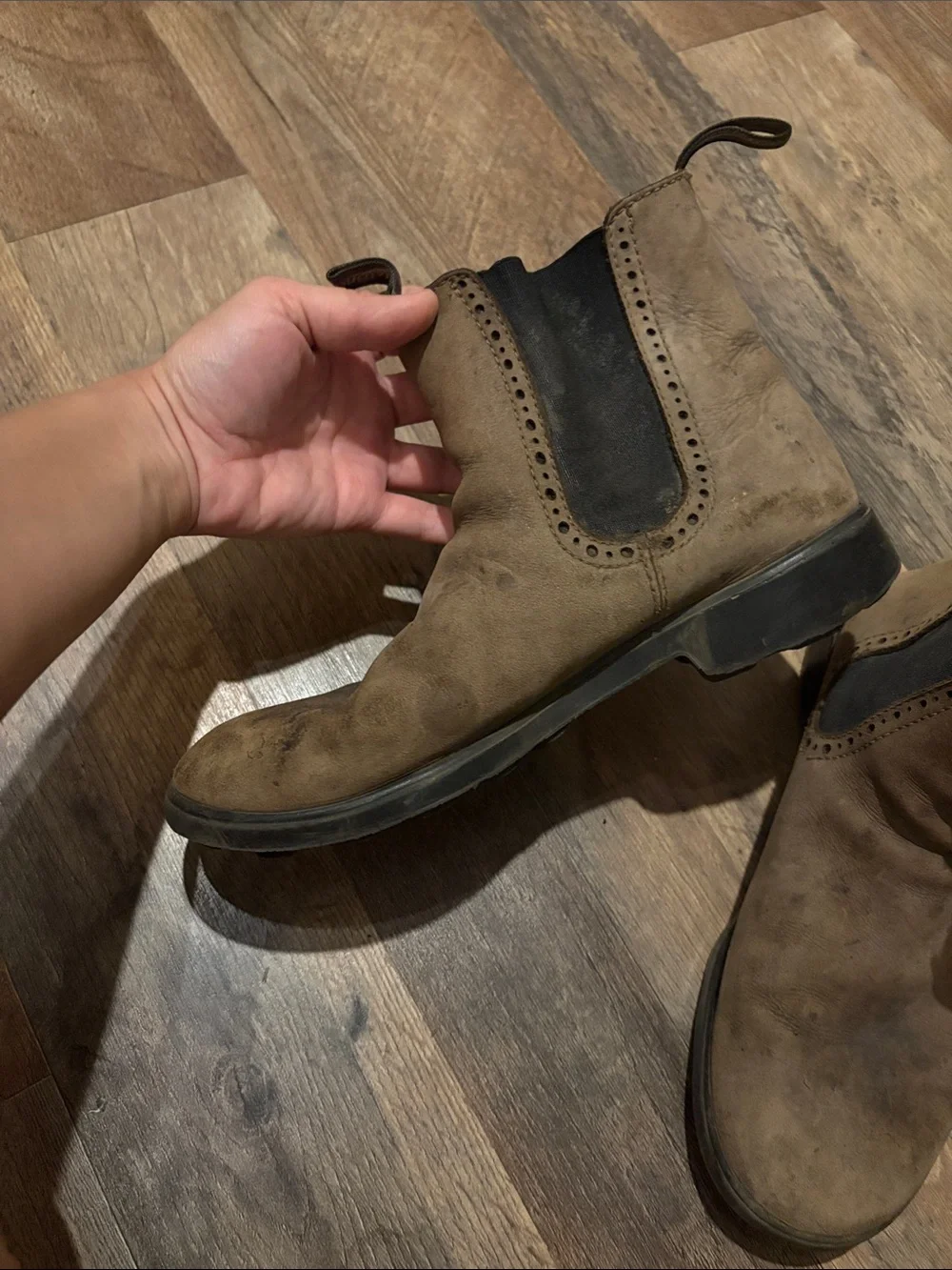 Blundstone Men's Brown Chelsea Work Boots